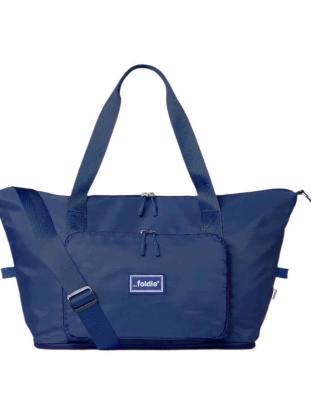 Foldie Navy Travel Tote Bag with Removable Strap